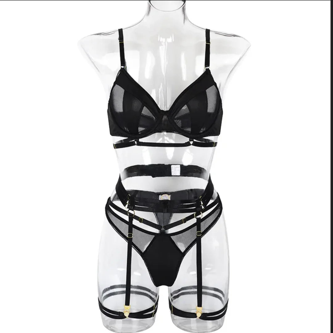Tenue Sexy Bondage — Soutien-gorge, String & Harnais