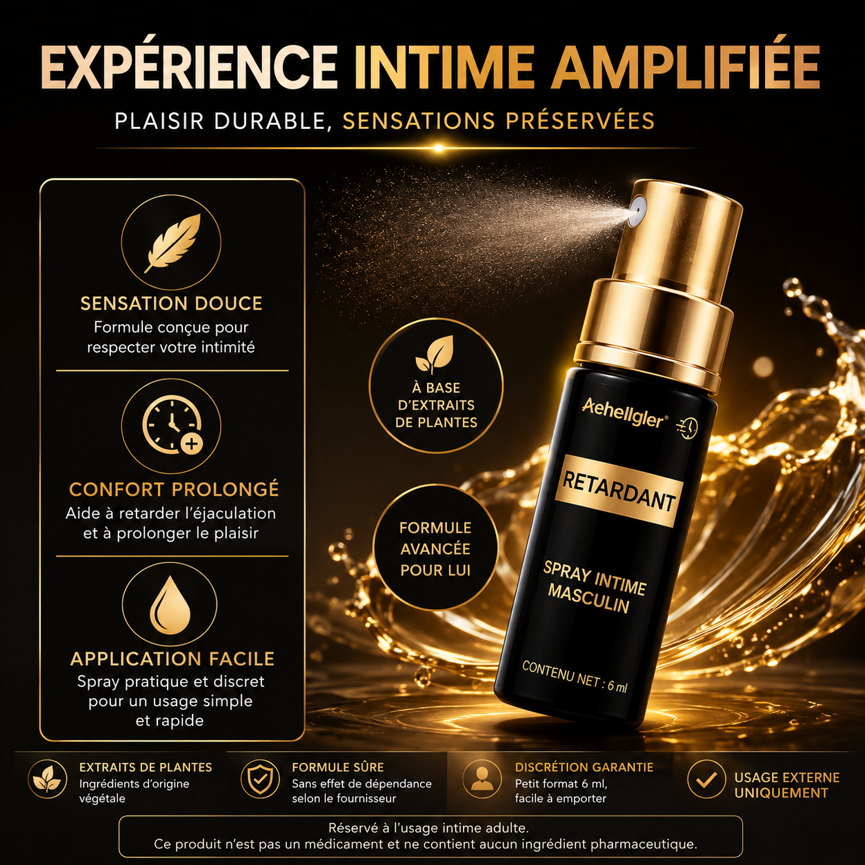 Spray Retardant Masculin — Endurance / Anti Ejaculation Précoce