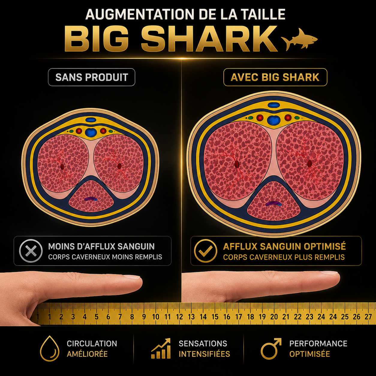 Big Shark Oil — Huile Elargissement du Pénis