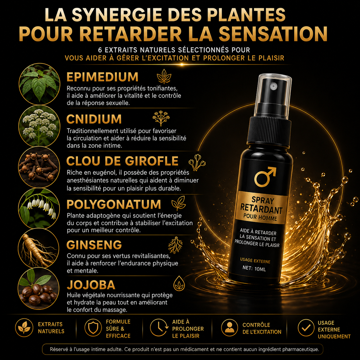 Spray Retardant Masculin — Endurance / Anti Ejaculation Précoce