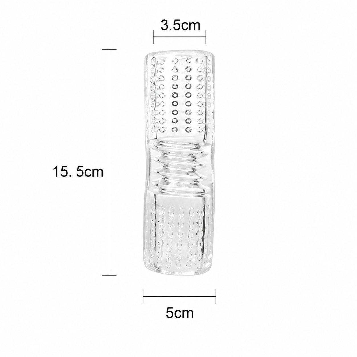 Masturbateur Homme Transparent — Silicone Médical & Reliefs Stimulants