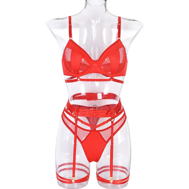 Tenue Sexy Bondage — Soutien-gorge, String & Harnais