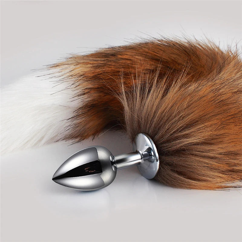 Plug Anal Queue de Renard — Acier Inoxydable