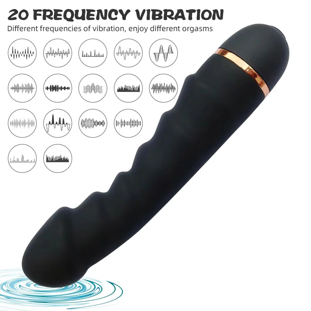 Gode Vibrant Point G — Pénétration & 20 Modes Vibrations Puissantes