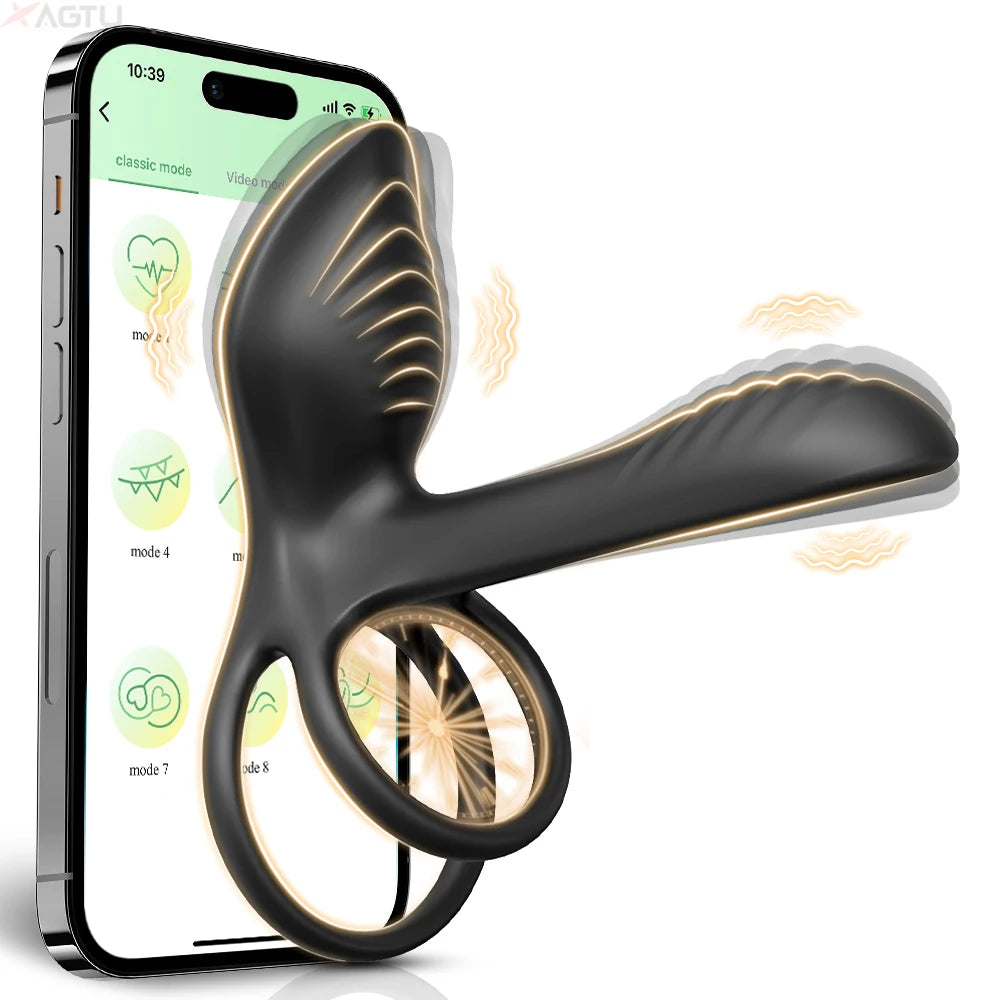 Anneau vibrant connecté — Double stimulation & Point G