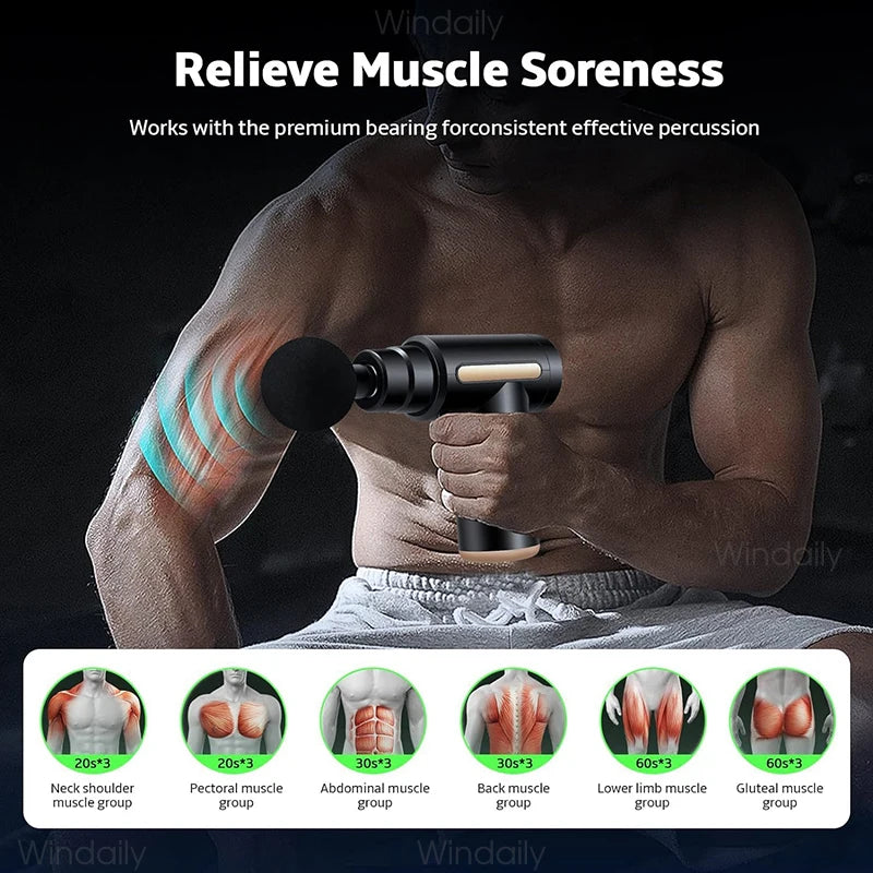Mini Pistolet de Massage à Percussion — Relaxation Profonde 3200 RPM