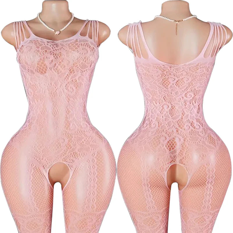 Body Sexy en Maille Ajourée — Coupe transparente