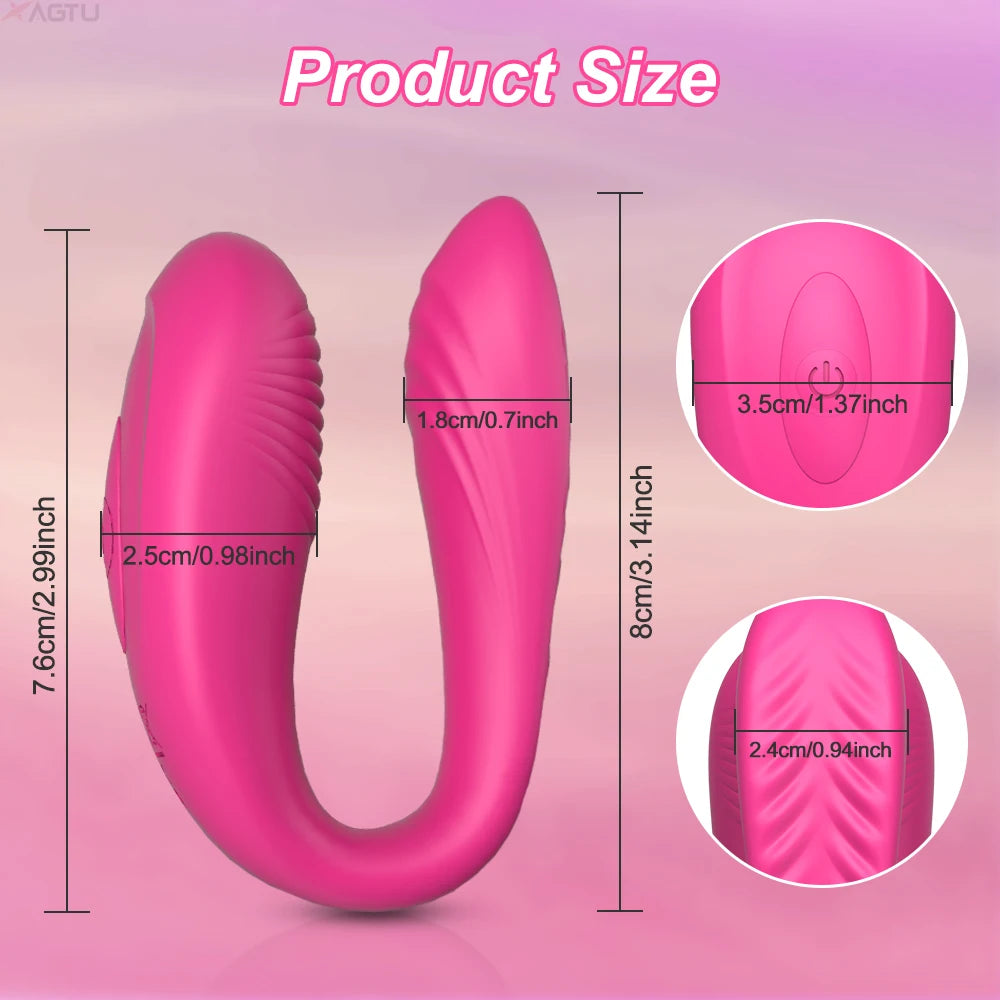 Vibrateur connecté double stimulation – Point G, clitoris et 10 modes