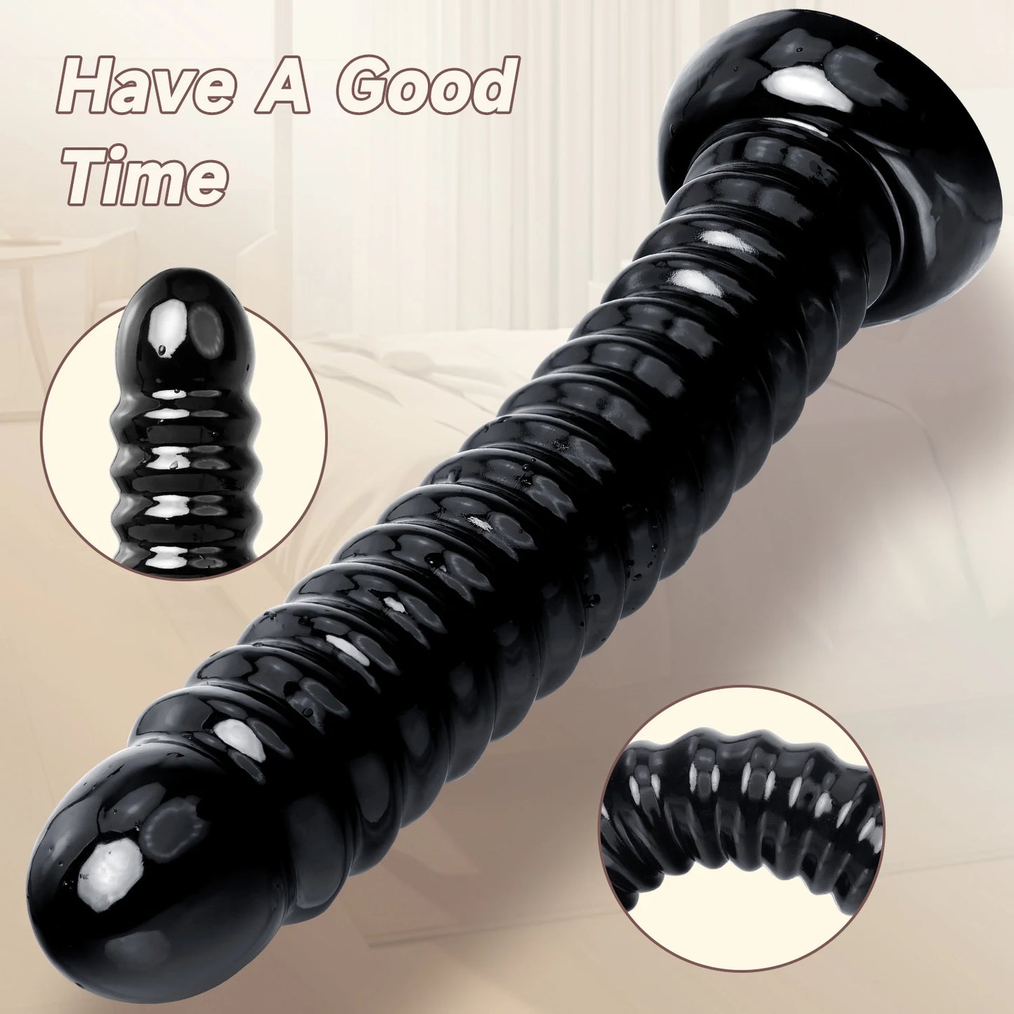 Plug Anal Ondulé en Silicone — Ventouse Puissante