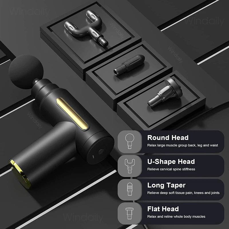 Mini Pistolet de Massage à Percussion — Relaxation Profonde 3200 RPM