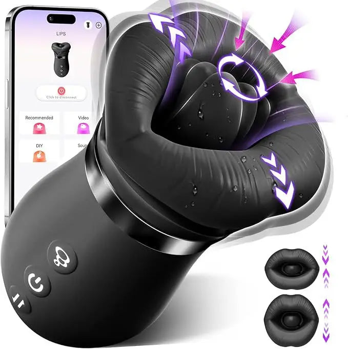 Stimulateur clitoridien connecté – Langue rotative, succion et vibrations