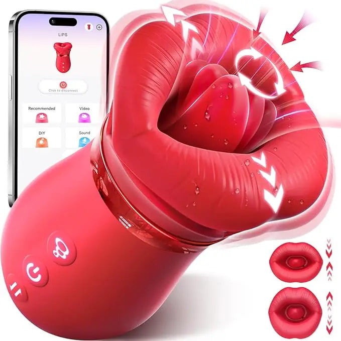 Stimulateur clitoridien connecté – Langue rotative, succion et vibrations