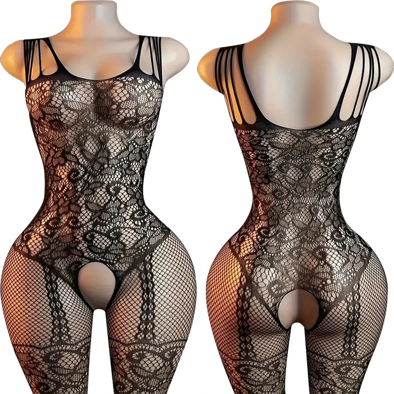 Body Sexy en Maille Ajourée — Coupe transparente
