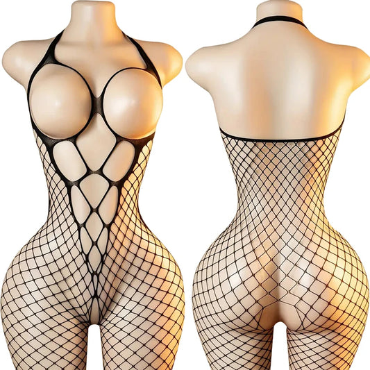 Body Sexy en Maille Ajourée — Coupe transparente