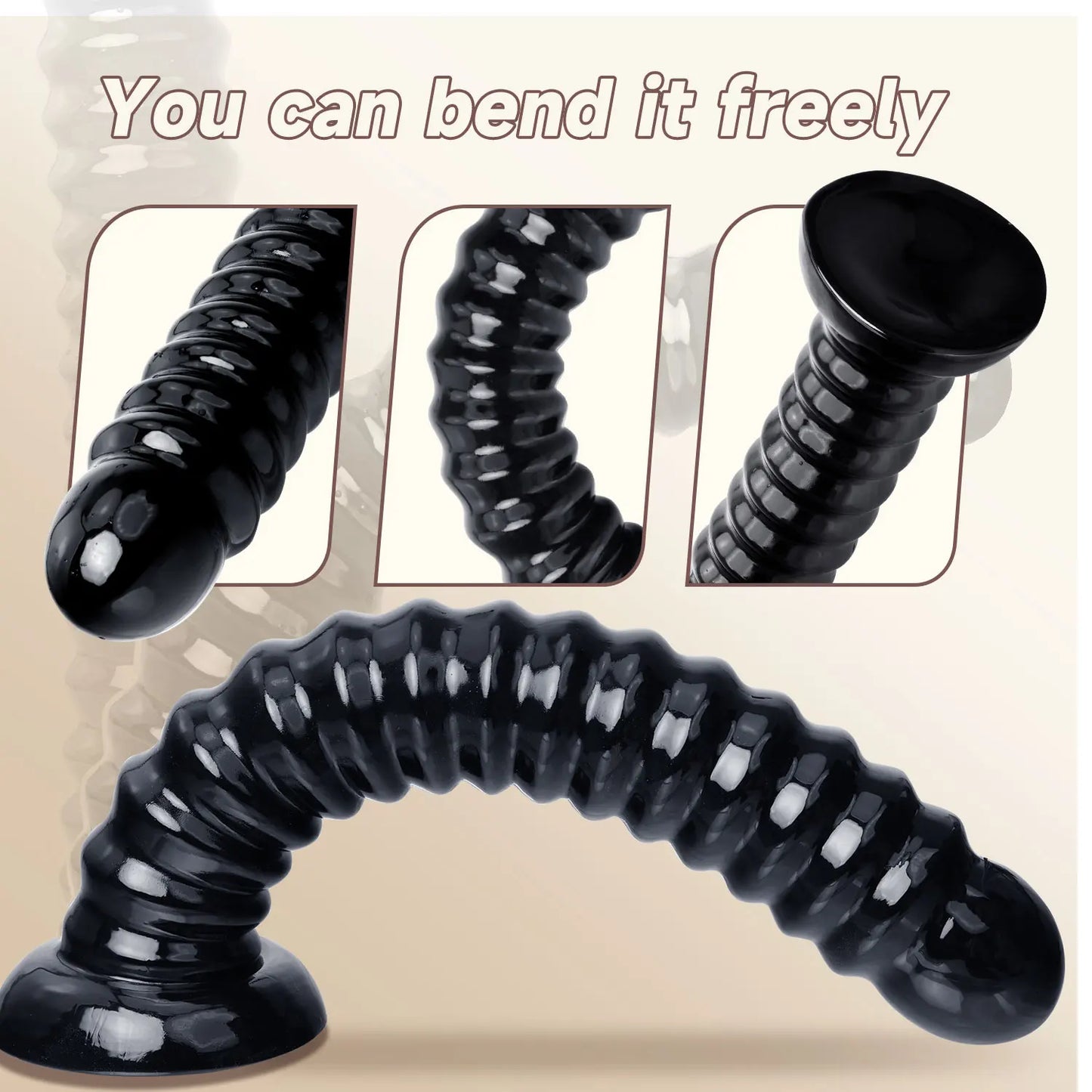 Plug Anal Ondulé en Silicone — Ventouse Puissante