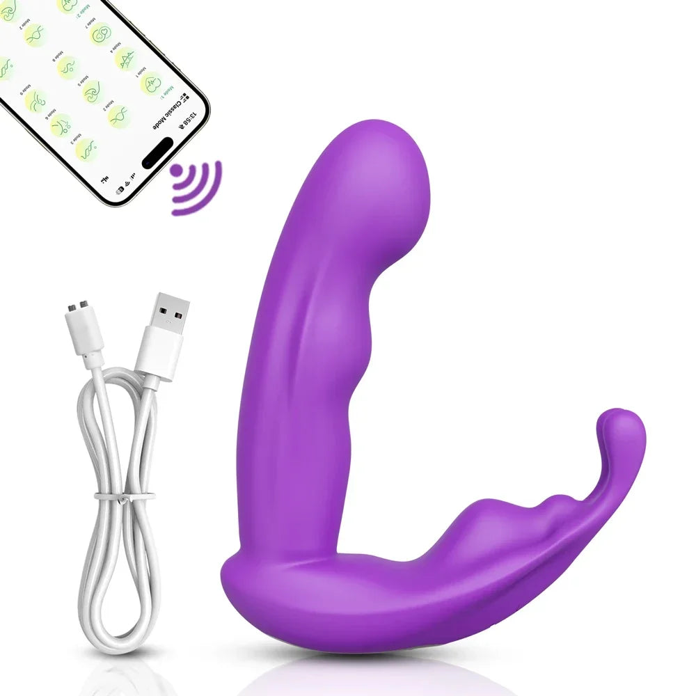Vibrateur connecté double stimulation – Point G, clitoris et 9 modes