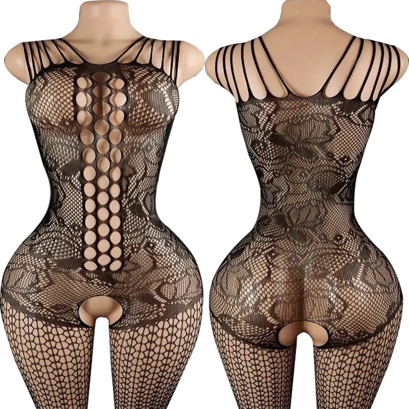 Body Sexy en Maille Ajourée — Coupe transparente
