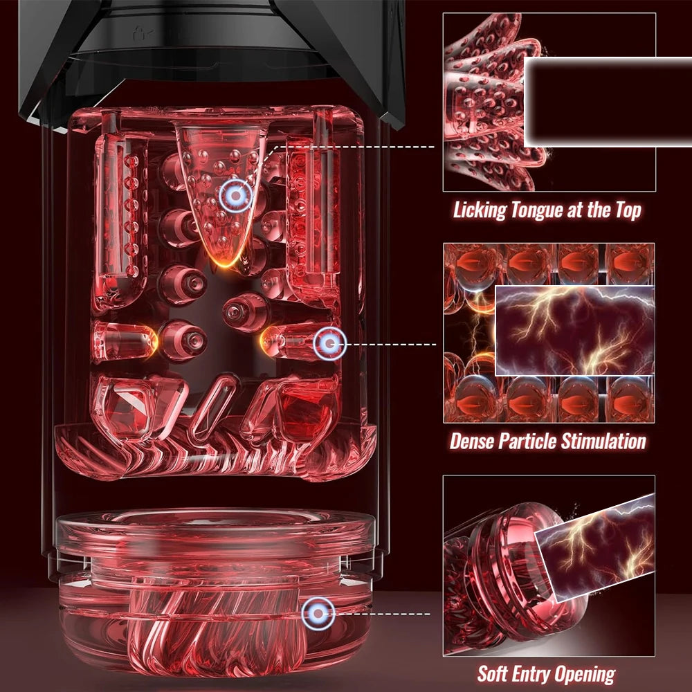 Masturbateur automatique connecté – Succion, rotation et va-et-vient