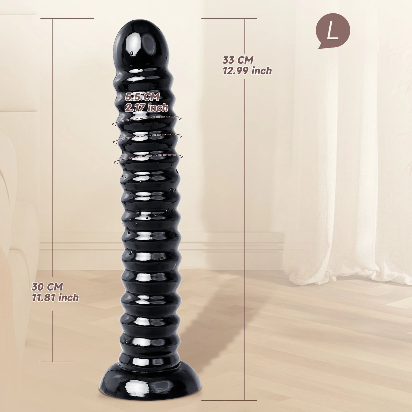 Plug Anal Ondulé en Silicone — Ventouse Puissante