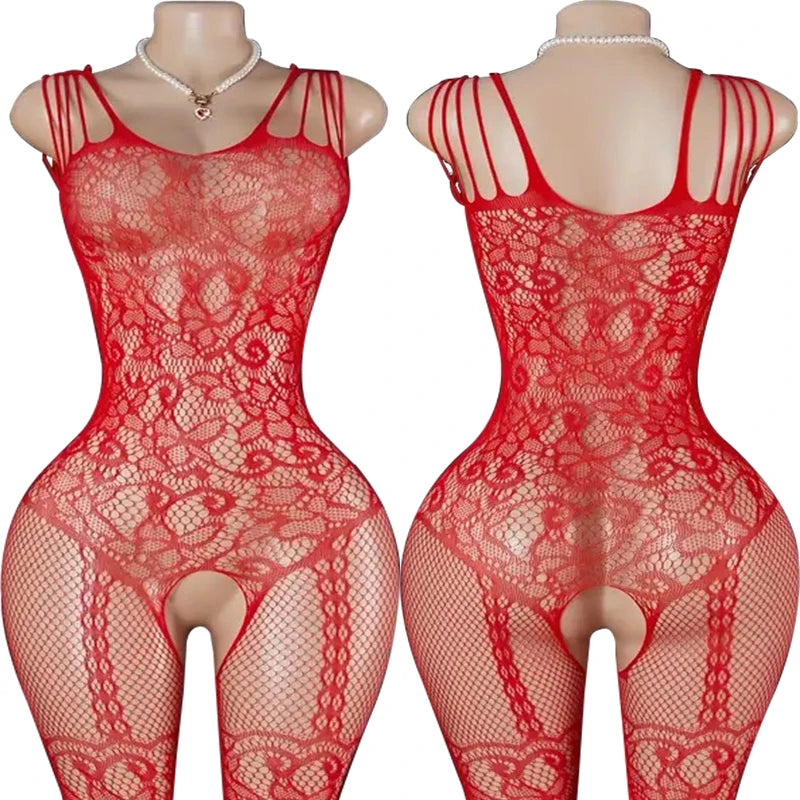 Body Sexy en Maille Ajourée — Coupe transparente