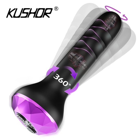 Plug anal vibrant rotatif 360° – Double moteur et 10 modes