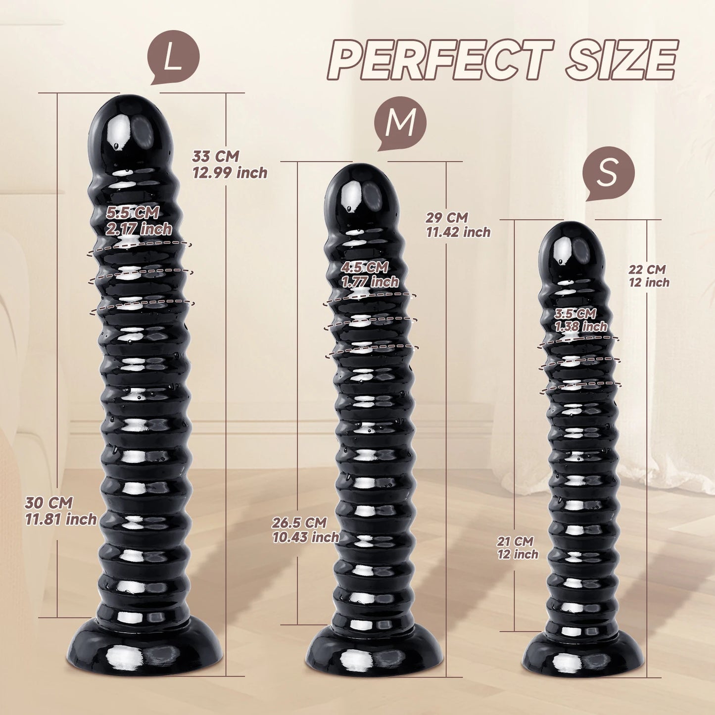 Plug Anal Ondulé en Silicone — Ventouse Puissante