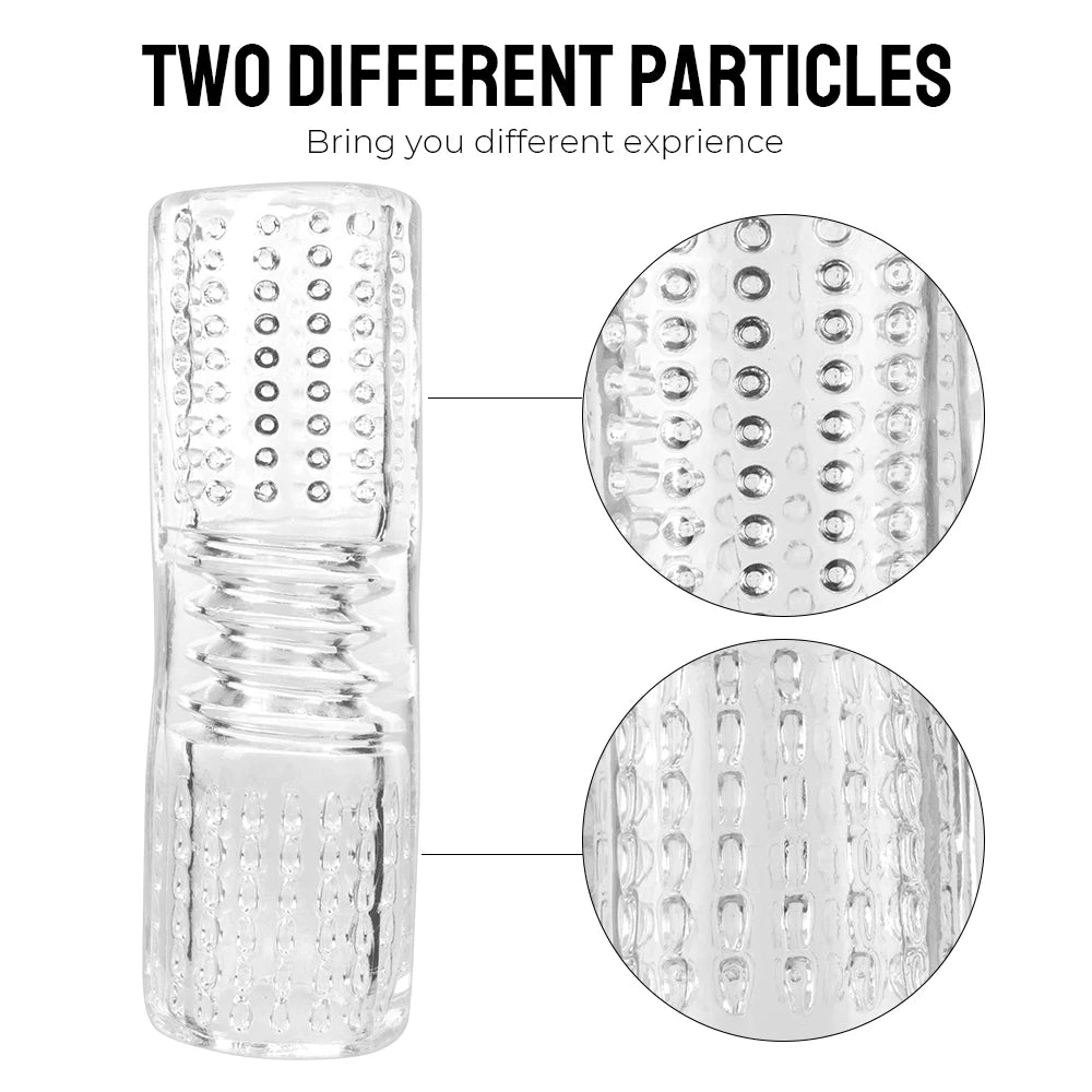 Masturbateur Homme Transparent — Silicone Médical & Reliefs Stimulants