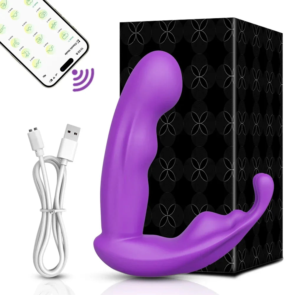 Vibrateur connecté double stimulation – Point G, clitoris et 9 modes