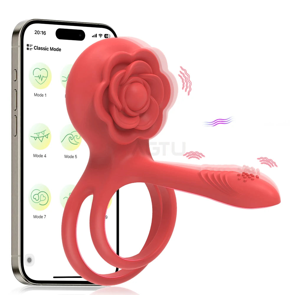 Anneau vibrant connecté — Double stimulation & Point G