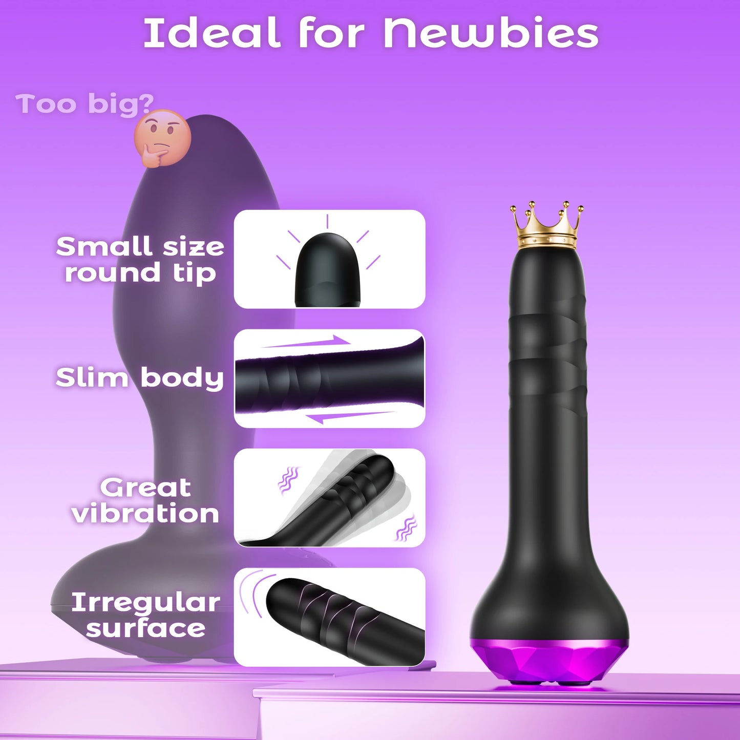 Plug anal vibrant rotatif 360° – Double moteur et 10 modes