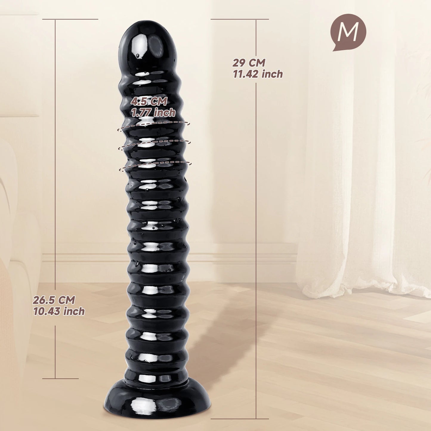 Plug Anal Ondulé en Silicone — Ventouse Puissante