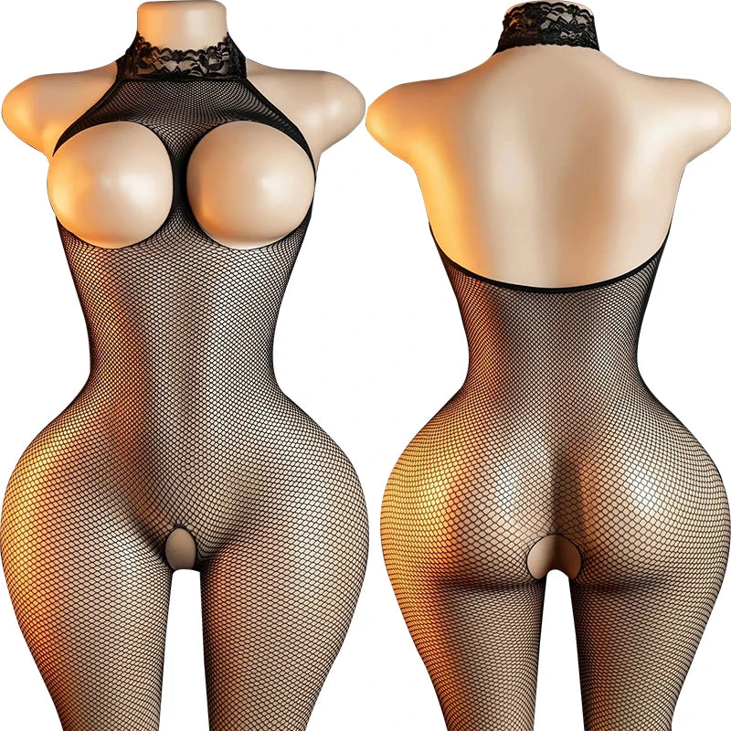 Body Sexy en Maille Ajourée — Coupe transparente