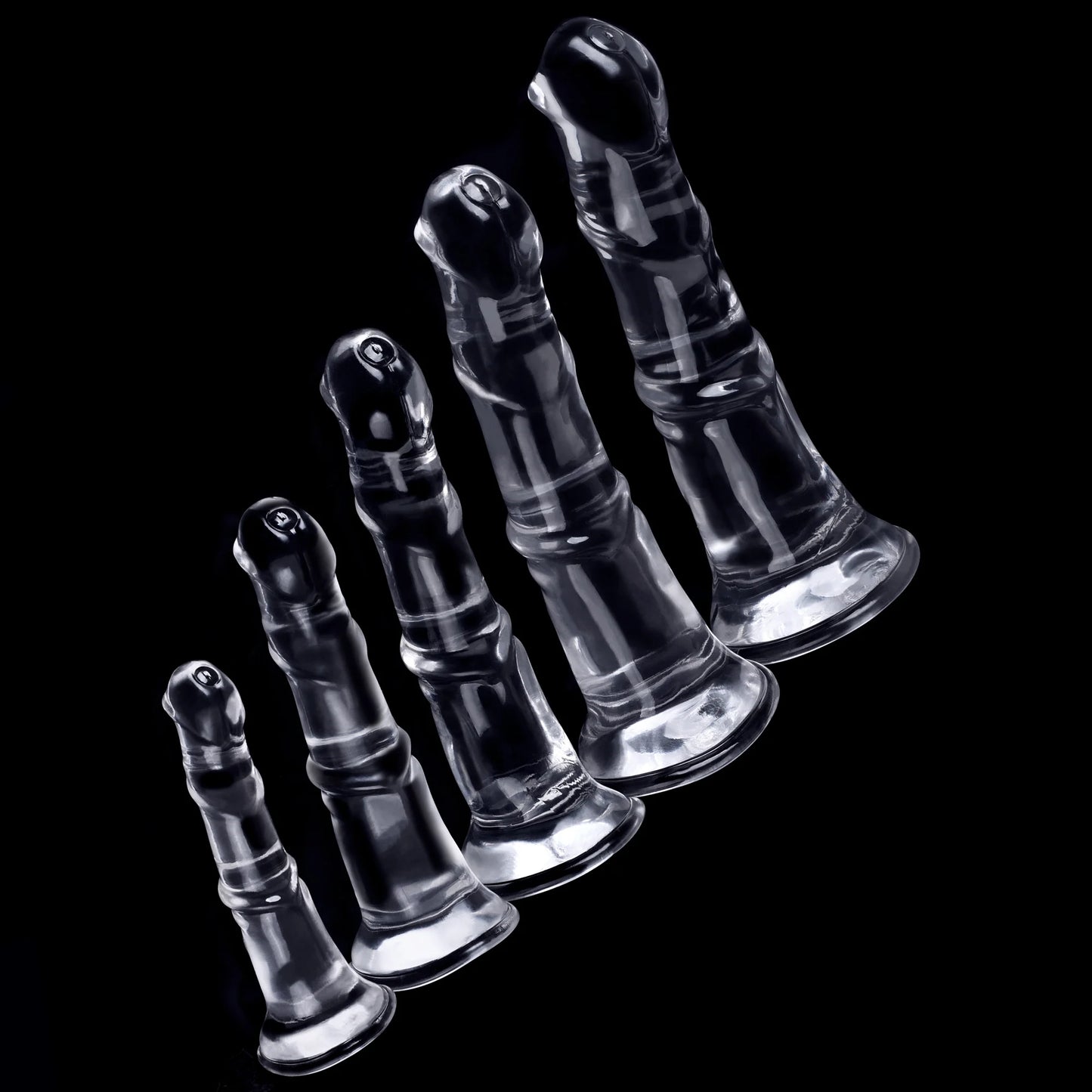 Gode Transparent à Ventouse Puissante — TPE Souple