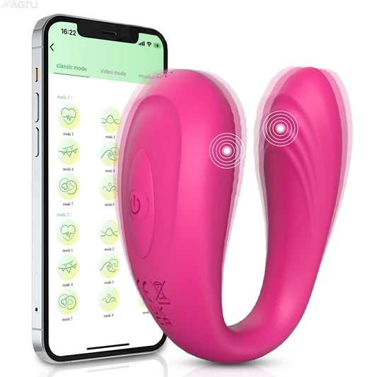Vibrateur connecté double stimulation – Point G, clitoris et 10 modes