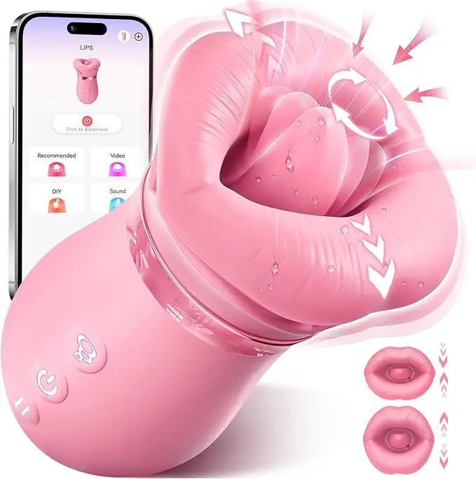 Stimulateur clitoridien connecté – Langue rotative, succion et vibrations
