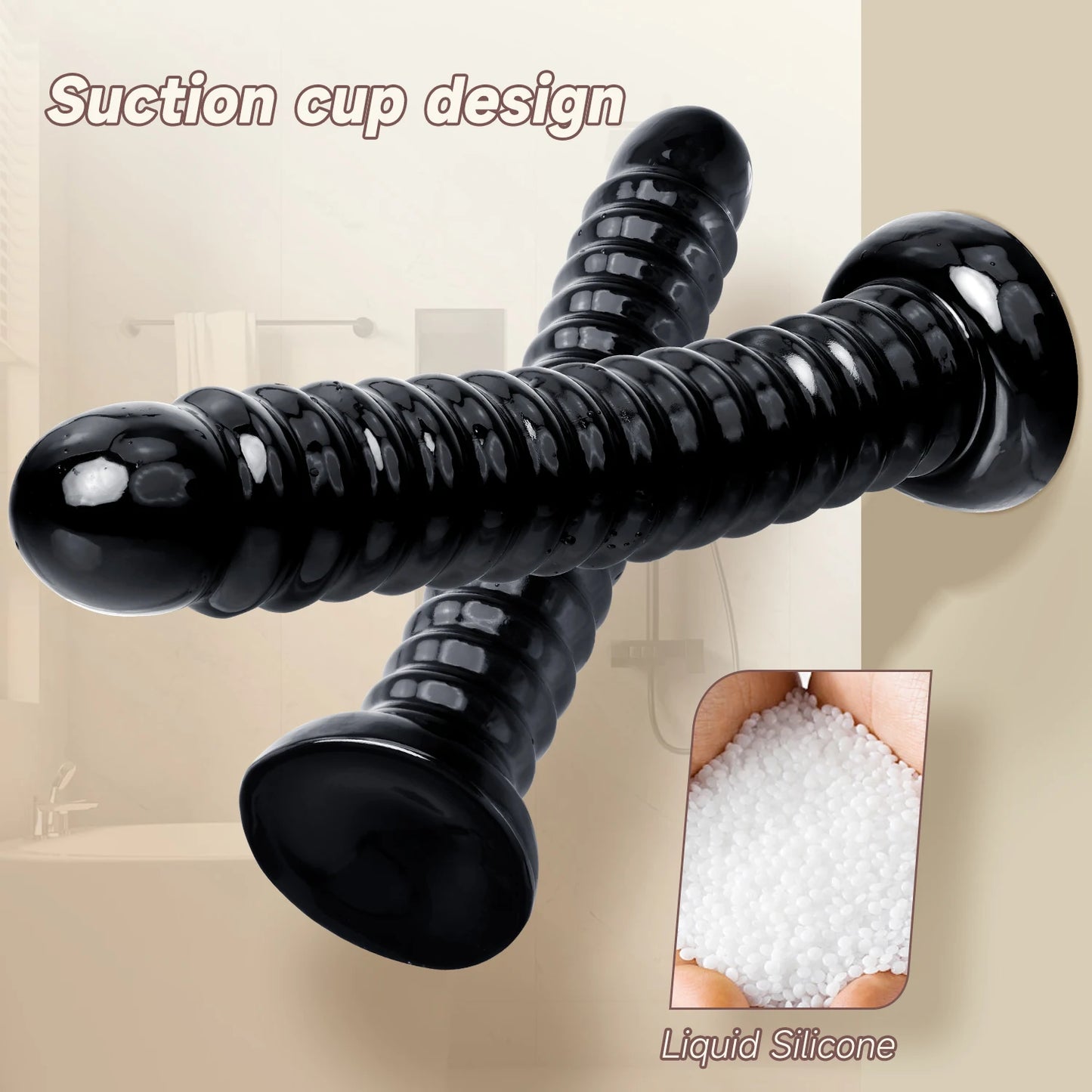 Plug Anal Ondulé en Silicone — Ventouse Puissante