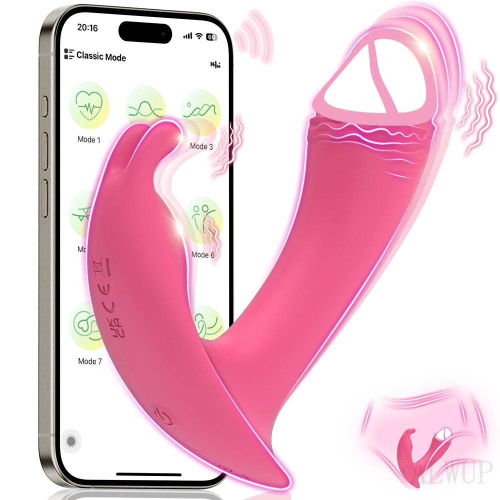 Vibrateur connecté double stimulation – Point G, clitoris et 9 modes